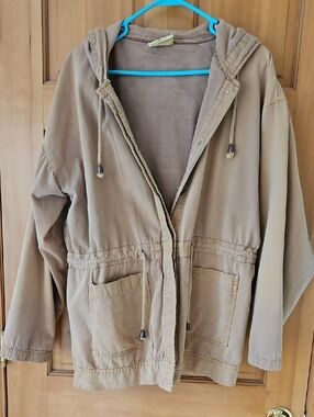 Neutral Zone Brand Size M Men's Hooded Performance Jacket - Brown